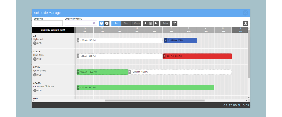 Meevo schedule manager - spa, salon, and med spa software